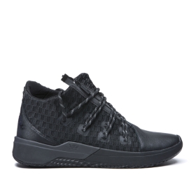 Supra Mens REASON High Top Shoes Black/Black | US-61638